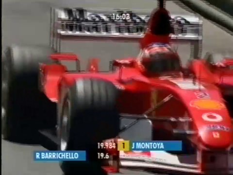 F1 – Rubens Barrichello (Ferrari V10) lap in qualifying – Monaco 2002