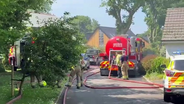 Fire crews battle residential fire in St Tudy