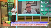 SUSPENSIÓN DE 5 PARTIDOS PARA MIGUELITO