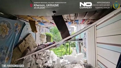 Ρωσικά μη επανδρωμένα αεροσκάφη έπληξαν σπίτια στη Χερσώνα και το Σλοβιανσκ