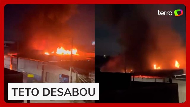 Incêndio destrói galpão de recicláveis na zona norte de São Paulo