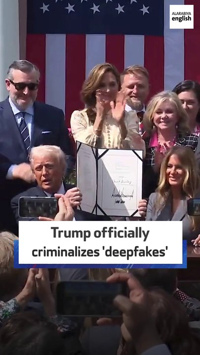 Trump signs first federal law that combats non-consensual distribution of explicit imagery