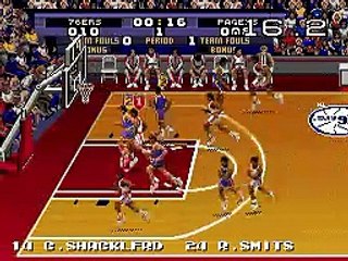Tecmo Super NBA Basketball (SNES) COM VS COM Mode