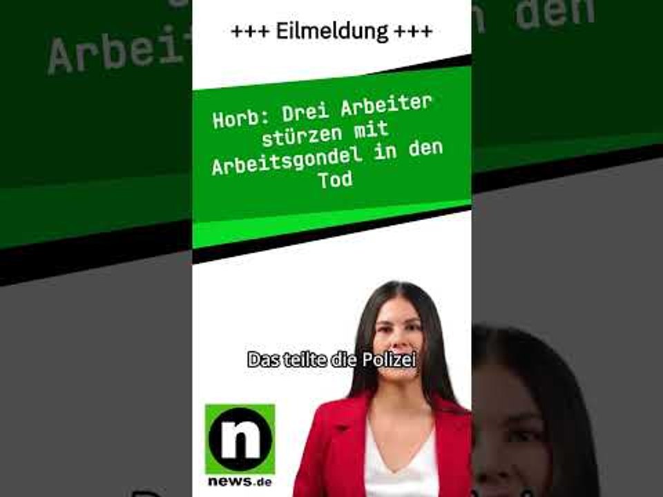 Drei Arbeiter stürzen mit Arbeitsgondel in den Tod