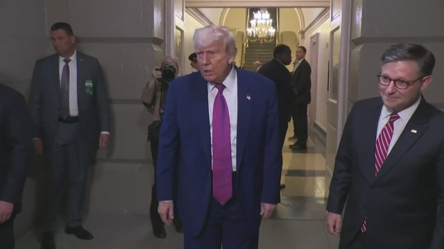 Trump leaves Capitol Hill after high-stakes meeting with House Republicans