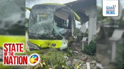 Tricycle driver, patay sa pagbangga ng bus | SONA