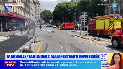 Marseille/Taxis : deux manifestants renversés