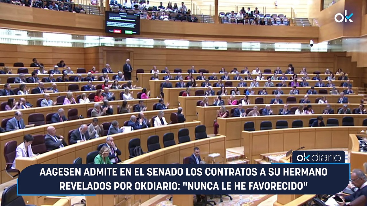 Aagesen admite en el Senado los contratos a su hermano revelados por OKDIARIO: "Nunca le he favorecido"