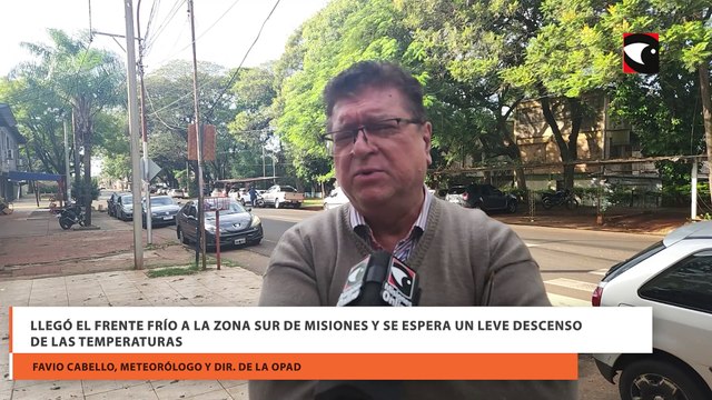 Llegó el frente frío a la zona sur de Misiones y se espera un leve descenso de las temperaturas