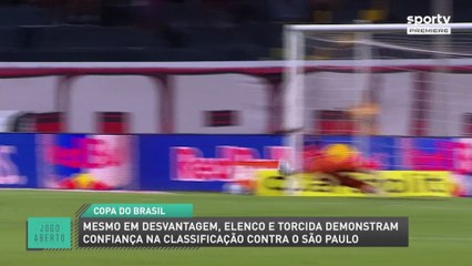 Mesmo em desvatagem, elenco e torcida demonstram confiança na classificação contra o São Paulo