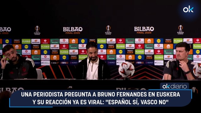 Una periodista pregunta a Bruno Fernandes en euskera y su reacción ya es viral: Español sí, vasco no