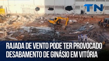 Rajada de vento pode ter provocado desabamento de ginásio em Vitória