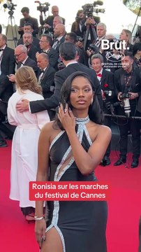 Ronisia sur les marches du festival de Cannes