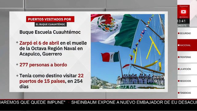 Esta era la ruta del Buque Escuela Cuauhtémoc; le faltó visitar 11 países