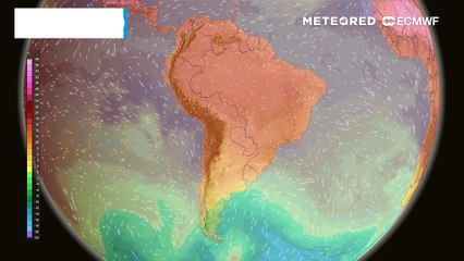 Temperatura a 850 hPa pronosticada para el miércoles 21 de mayo