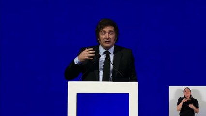 Milei: "La tasa de interés va a colapsar porque el riesgo país se va a desplomar"