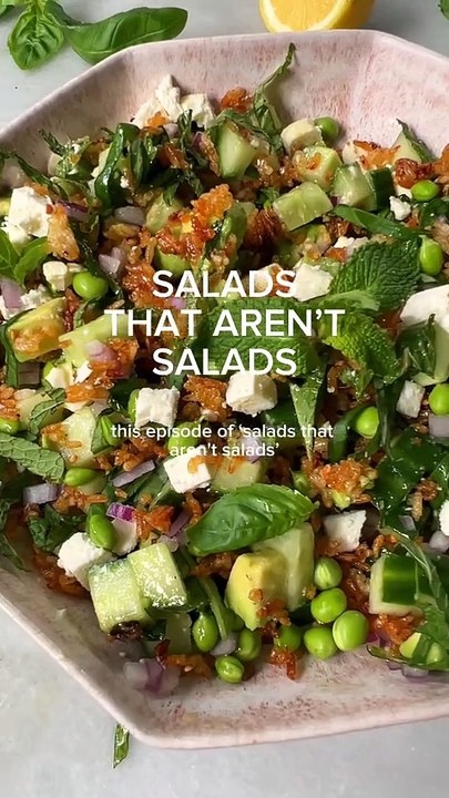 DAY 42: Crispy Rice Salad That’s Anything But Boring 🍚🌿 | #SaladsThatArentSalads