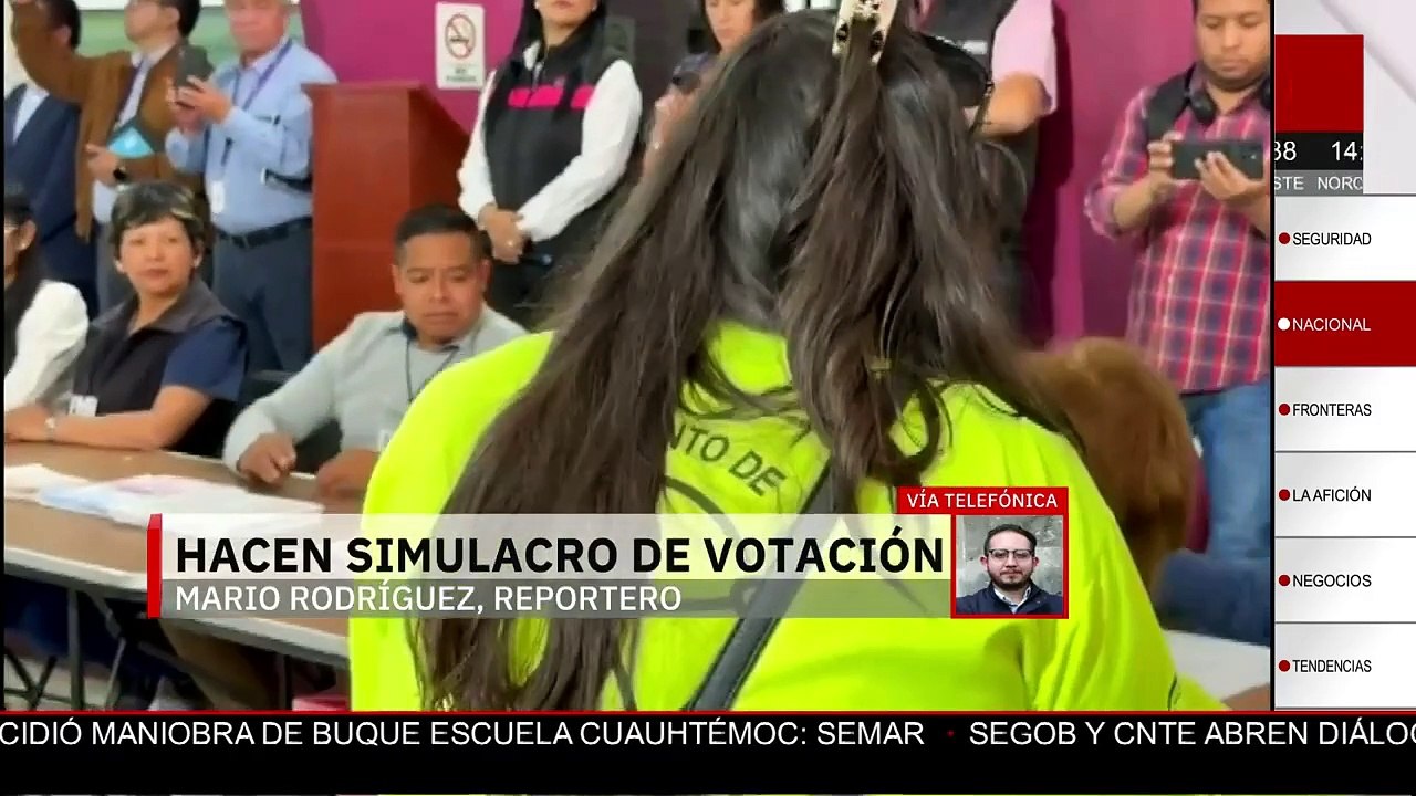 Realizan simulacro de votación por elección judicial en el Estado de México
