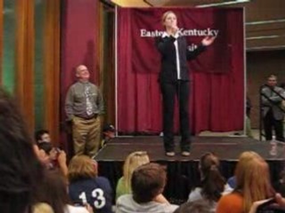 Chelsea Clinton is Introduced at Political Forum at Eastern