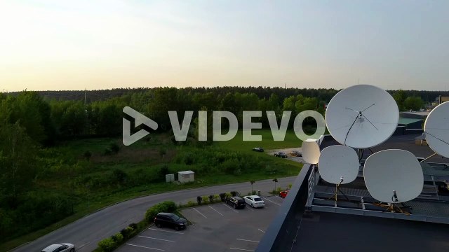 Satellites Dishes Transmitting and Receiving Digital Television Broadcast Signals