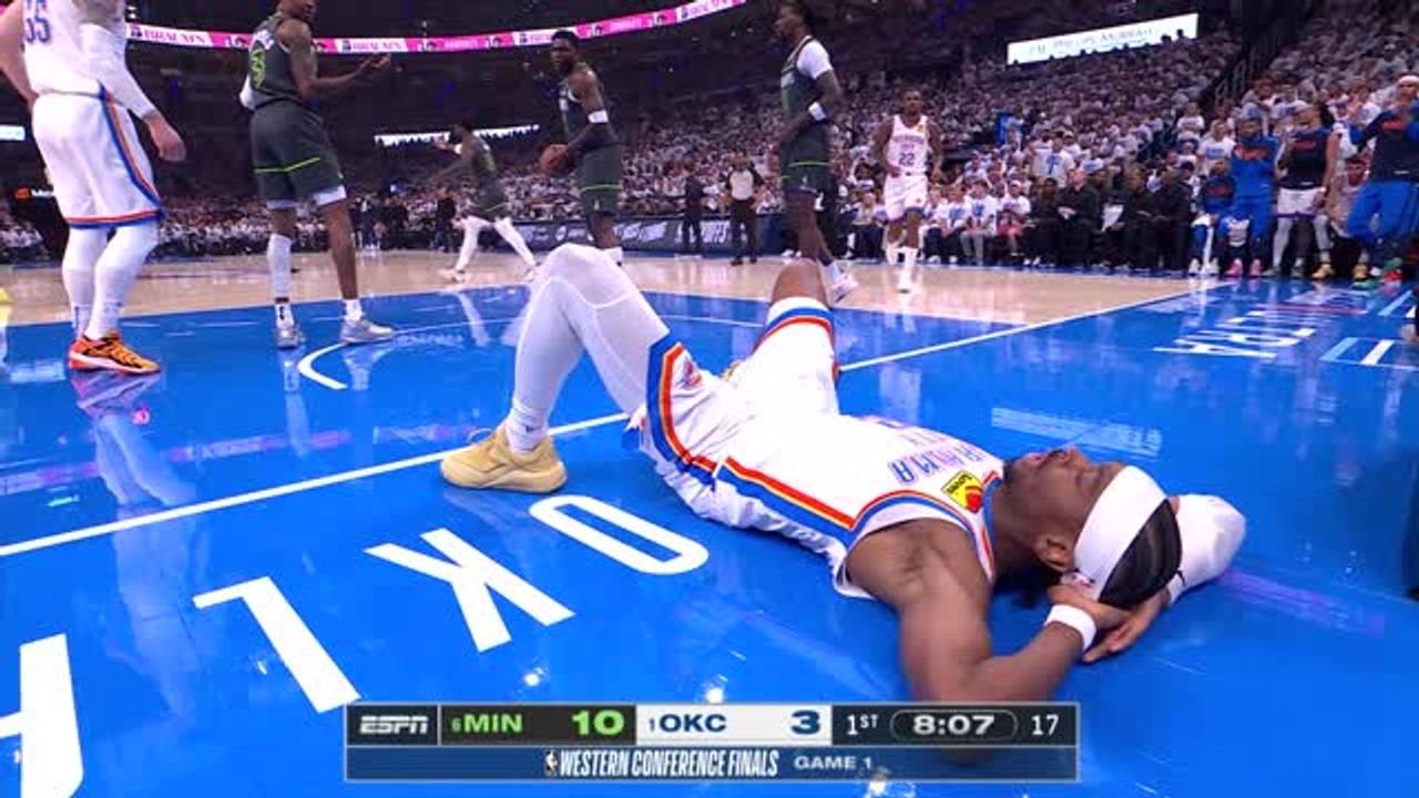 Edwards gets a technical foul for tossing the ball at Gilgeous-Alexander