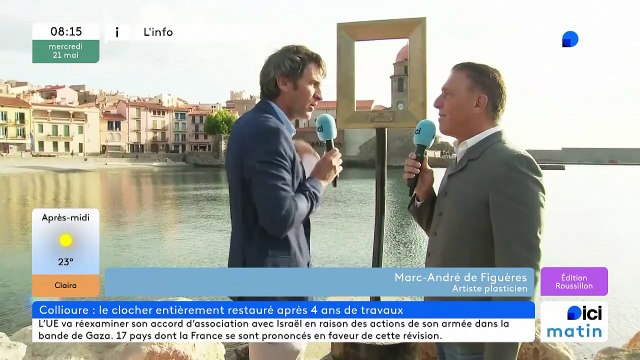 L'artiste plasticien Marc-André de Figuères et les 30 ans des cadres dorés de Collioure
