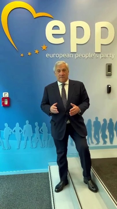 Tajani - A Bruxelles per la prima riunione della nuova Presidenza del #PPE (21.05.25)