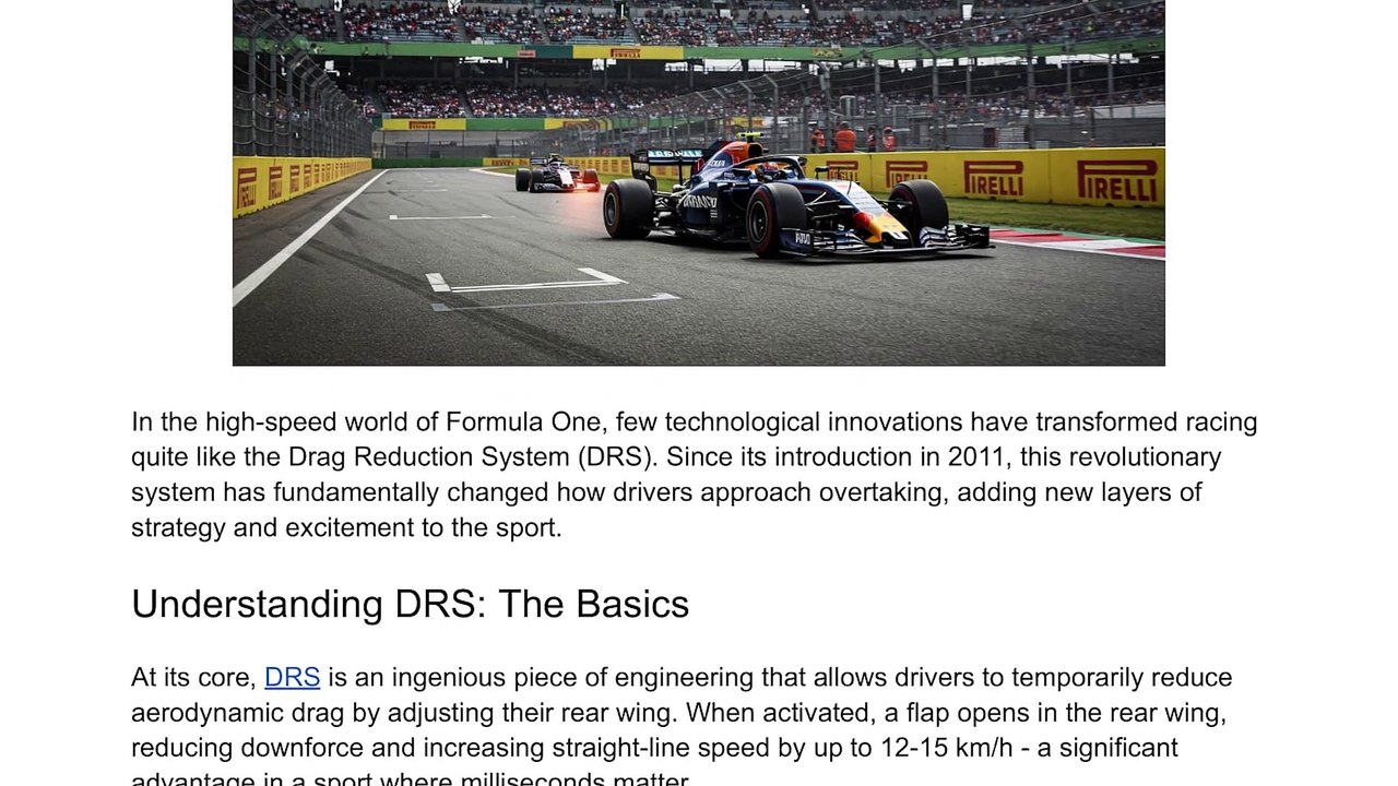 DRS Zones - How Overtaking Has Evolved in Modern F1 | Kate Lynch Belfast