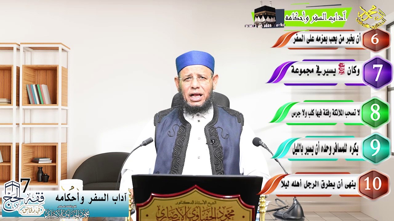 اداب السفر واحكامه الحلقة (7) من فقه الحج في دقائق 1445 ه لفضيلة الشيخ اد محمود الحفناوي الأنصاري