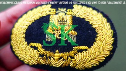 Hand Embroidered Blazer Badge, Cap badge, Officer's Cap Badges, Hand made Embroidery Badges