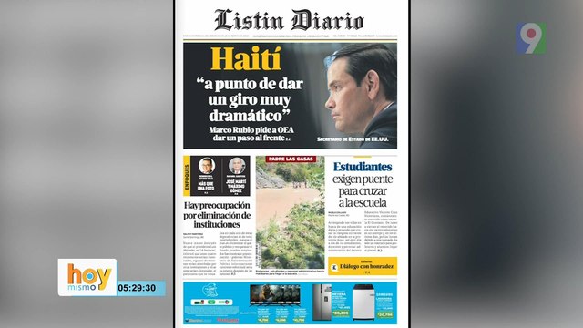 Titulares prensa dominicana miércoles 21 de mayo 2025 | Hoy Mismo