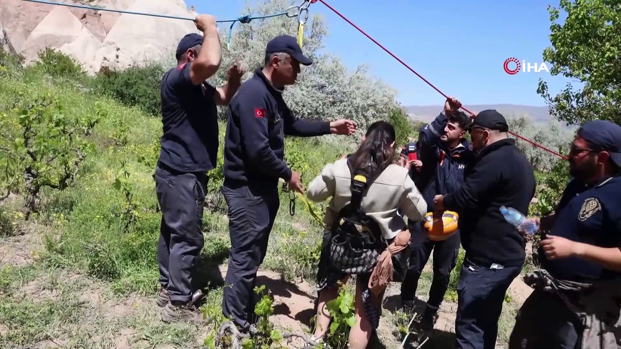 Kapadokya'da sıcak hava balonu, zorunlu iniş yaptı