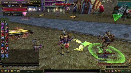 Knight Online Lufer Town'da Moonwalk Yürüyüşü Yapan Cardinal Bowlu Rogue