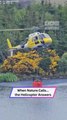 Helicopter Scoops Water to Battle Intense Wildfire Inferno! 🔥🚁