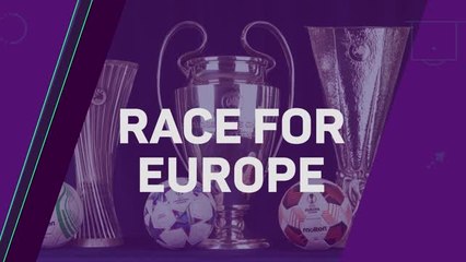 The Premier League race for Europe - One point in it with one game to go!