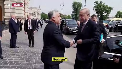 Cumhurbaşkanı Erdoğan, Macaristan'da liderlerle bir araya geldi