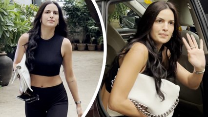 Natasa Stankovic The Serbian Model's Cute Crop-Top Bliss-Black Look For Bandra Outing! Mumbai-India