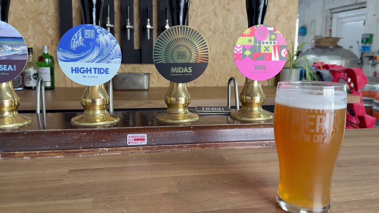 Inside hidden North Pier Brew Co microbrewery and taproom in Roker, Sunderland seafront