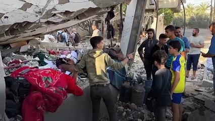 Deadly Israeli strike reduces house to rubble in Gaza's Deir El-Balah