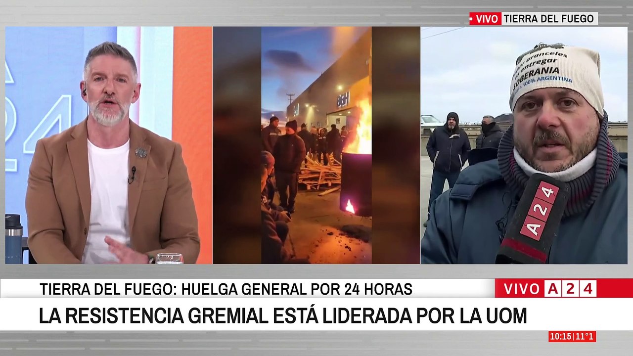 📢 A24 DESDE TIERRA DEL FUEGO: PLANTAS PARADAS DESDE HACE UNA SEMANA