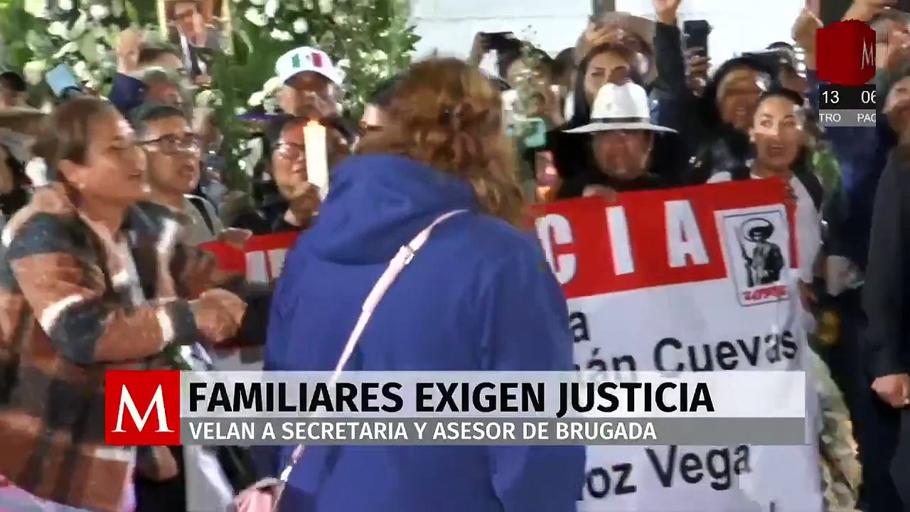 Entre gritos y lágrimas, familiares y amigos exigen justicia por funcionarios asesinados en Tlalpan