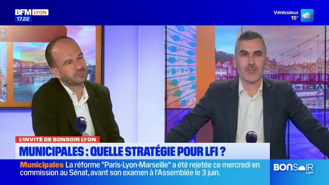 Manuel Bompard défend des listes menées par LFI à Villeurbanne, Vénissieux ou Vaulx-en-Velin