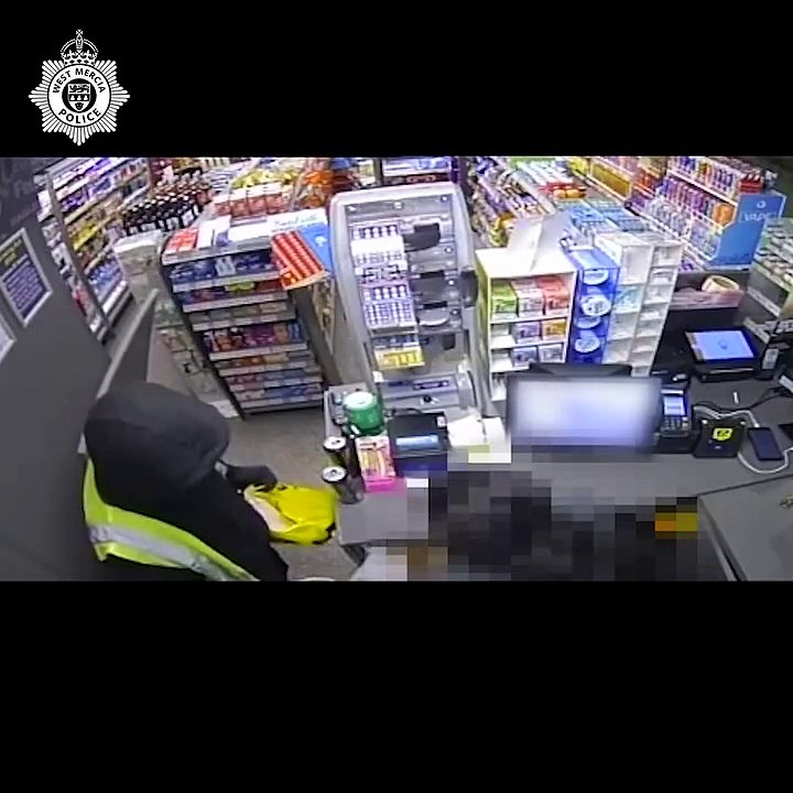 Knife-wielding robber screamed in cashier's face as he stole cash and energy drink from Telford garage
