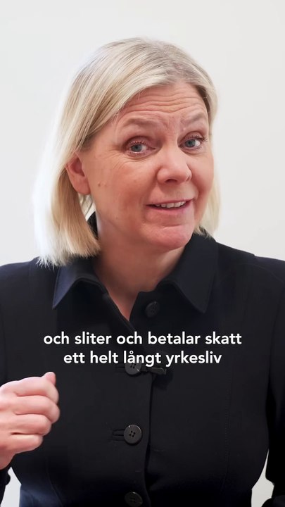 Magdalena Andersson - Du som arbetar ett långt och slitsamt arbetsliv förtjänar en bra pension. Det handlar om respekt och rättvisa. (21.05.25)