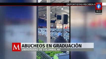 Abuchean a directora de Columbia en graduación; exigen liberar a estudiante palestino
