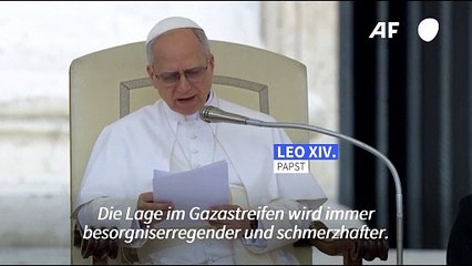 Papst fordert "ausreichende Menge" an Hilfslieferungen für den Gazastreifen