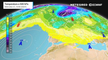 Se descuelga una marcada vaguada desde latitudes altas