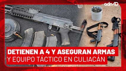 🚨¡Última Hora! Detienen a cuatro y aseguran armas largas y equipo táctico en Culiacán