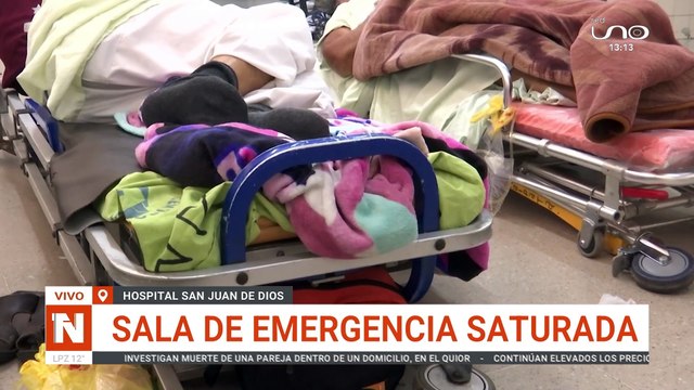 Sala de emergencia saturadas en los hospitales; pacientes atendidos en el piso y en pasillos
