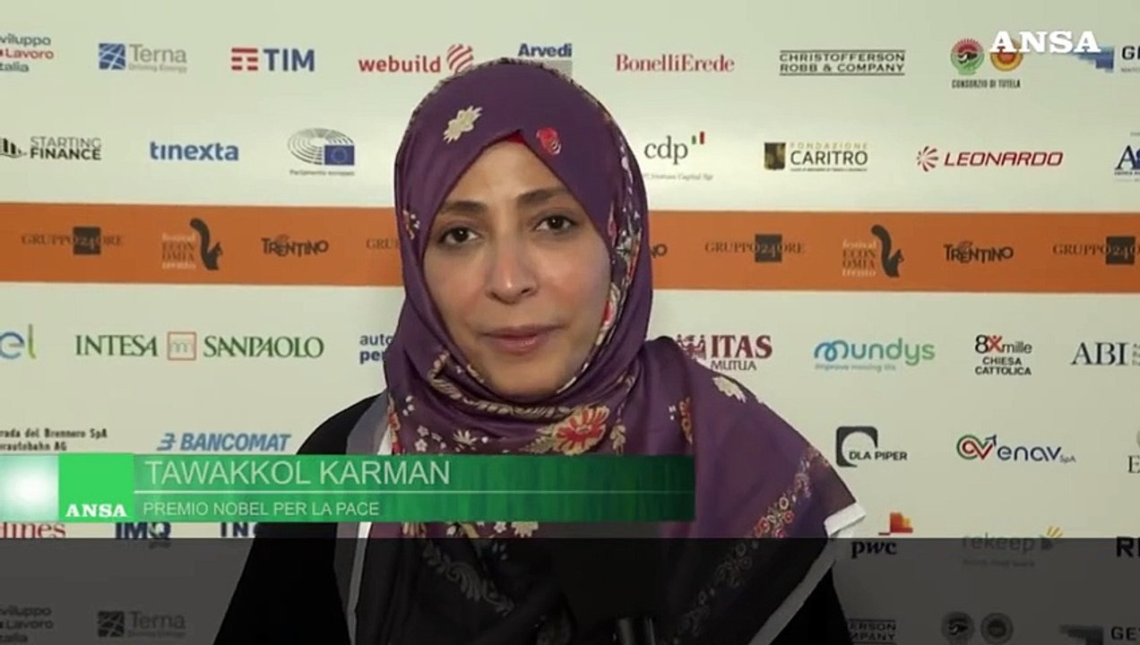 Tawakkol Karman: "Qui per parlare di come migliorare il mondo"